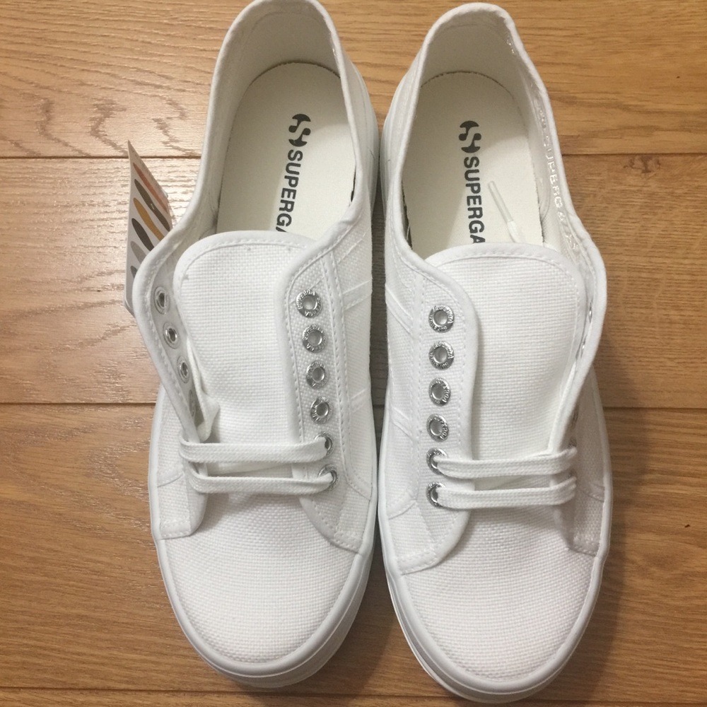 NWT Superga white canvas sneakers 2555 COTU - Picture 3 of 7